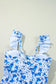 One Piece Swimsuit Boho Floral One-Piece Swimsuit - Ruffled Straps