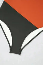 One Piece Swimsuit Color Splash Swimsuit