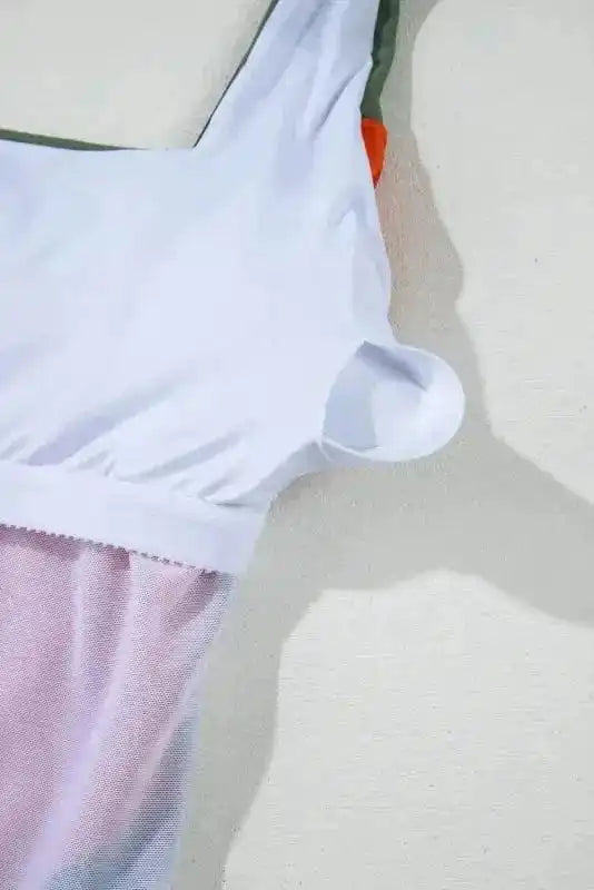 One Piece Swimsuit Color Splash Swimsuit