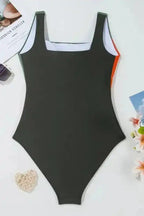 One Piece Swimsuit Color Splash Swimsuit