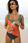 One Piece Swimsuit Color Splash Swimsuit