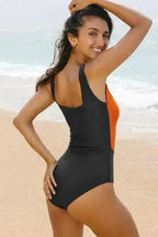 One Piece Swimsuit Color Splash Swimsuit