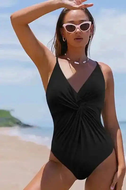 One Piece Swimsuit Crisscross Back One-Piece Swimsuit