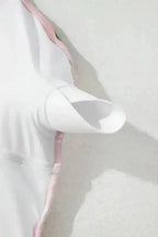 One Piece Swimsuit Island Vibes Swimsuit: Pink Tropical Asymmetric One-Piece