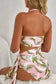 One Piece Swimsuit Island Vibes Swimsuit: Pink Tropical Asymmetric One-Piece