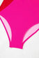 One Piece Swimsuit One-Shoulder One-Piece Swimsuit - Rose Red Two-Tones Knotted