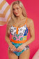 One Piece Swimsuit Orange Floral Teddy Swimsuit