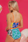 One Piece Swimsuit Orange Floral Teddy Swimsuit