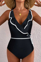 One Piece Swimsuit Ruffled One Piece Swimsuit