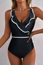 One Piece Swimsuit Ruffled One Piece Swimsuit
