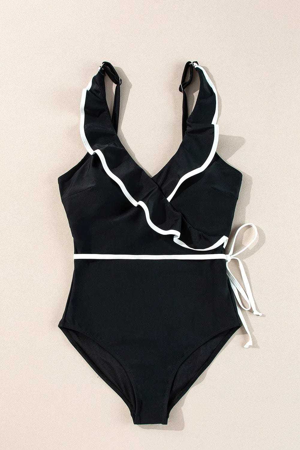 One Piece Swimsuit Ruffled One Piece Swimsuit