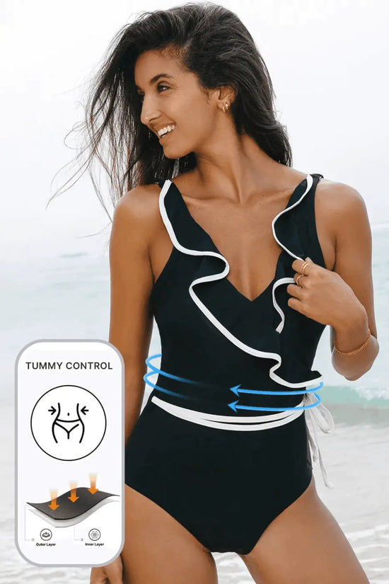 One Piece Swimsuit Ruffled One Piece Swimsuit