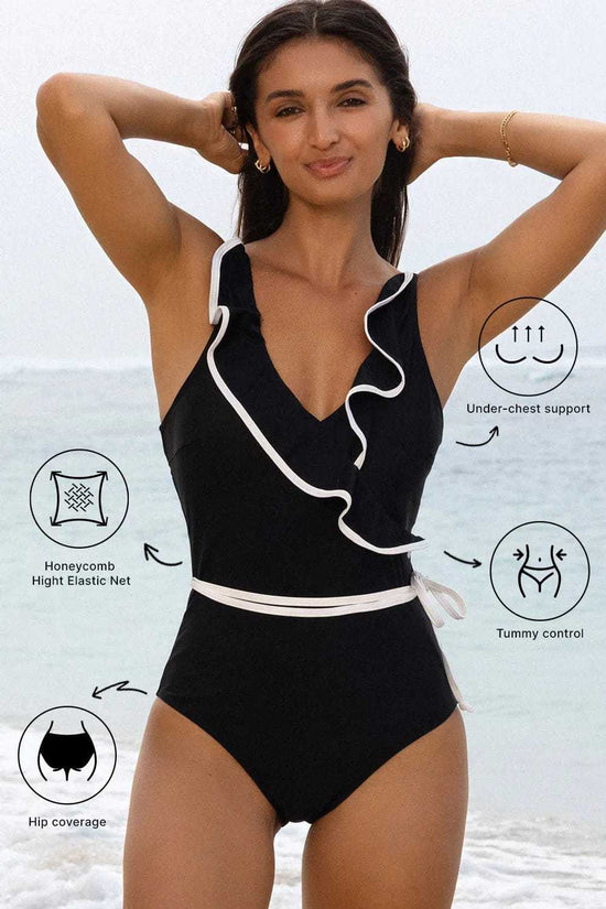 One Piece Swimsuit Ruffled One Piece Swimsuit