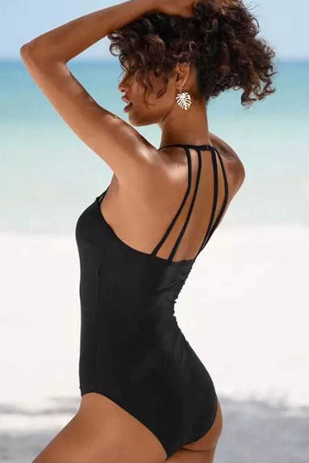 One Piece Swimsuit Sleek Strappy One-Piece Swimsuit