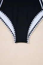 One Piece Swimsuit Stylish Monochrome Swimsuit