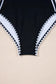 One Piece Swimsuit Stylish Monochrome Swimsuit