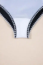 One Piece Swimsuit Stylish Monochrome Swimsuit