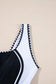 One Piece Swimsuit Stylish Monochrome Swimsuit