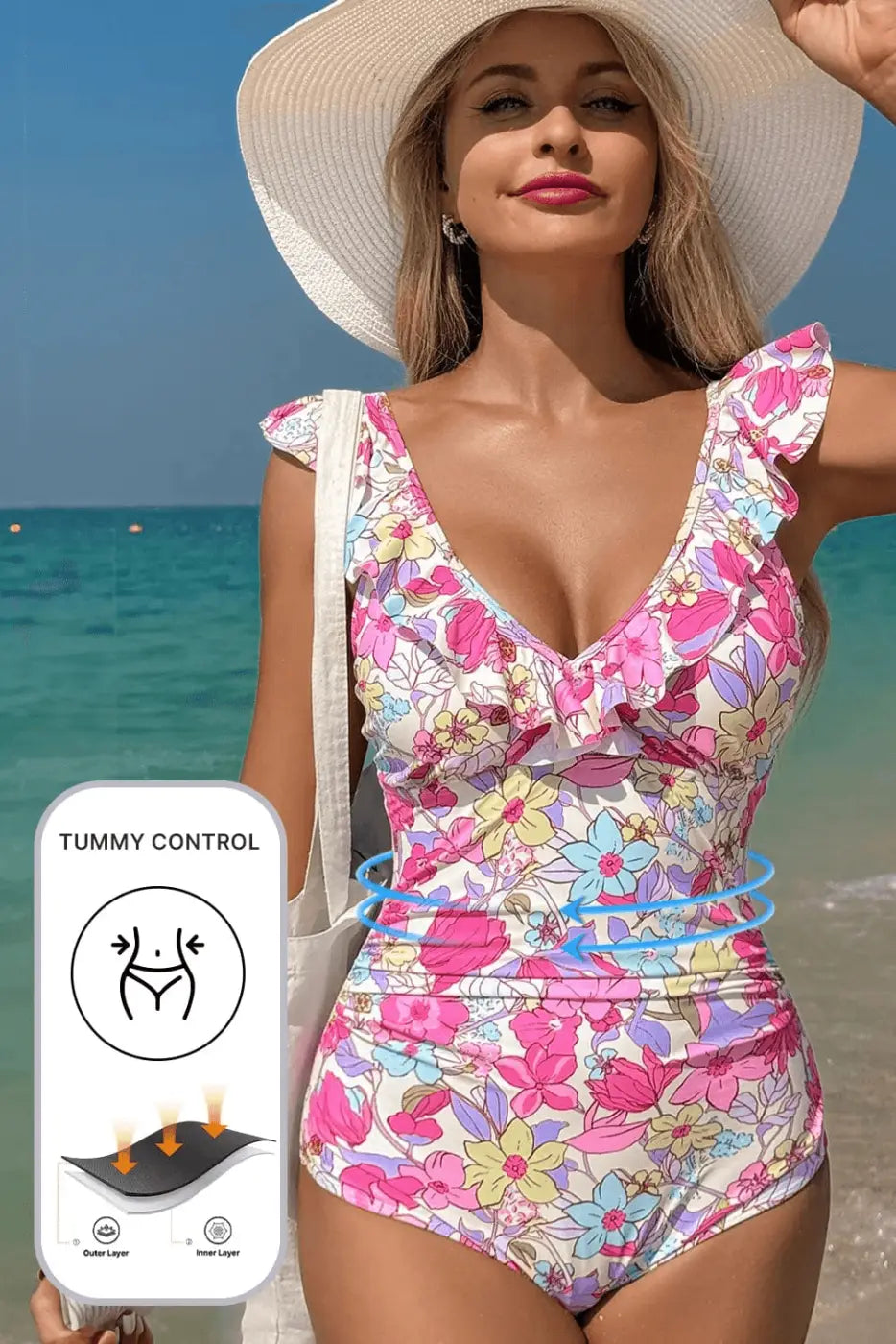 One Piece Swimsuit Tummy Control One Piece Swimsuit