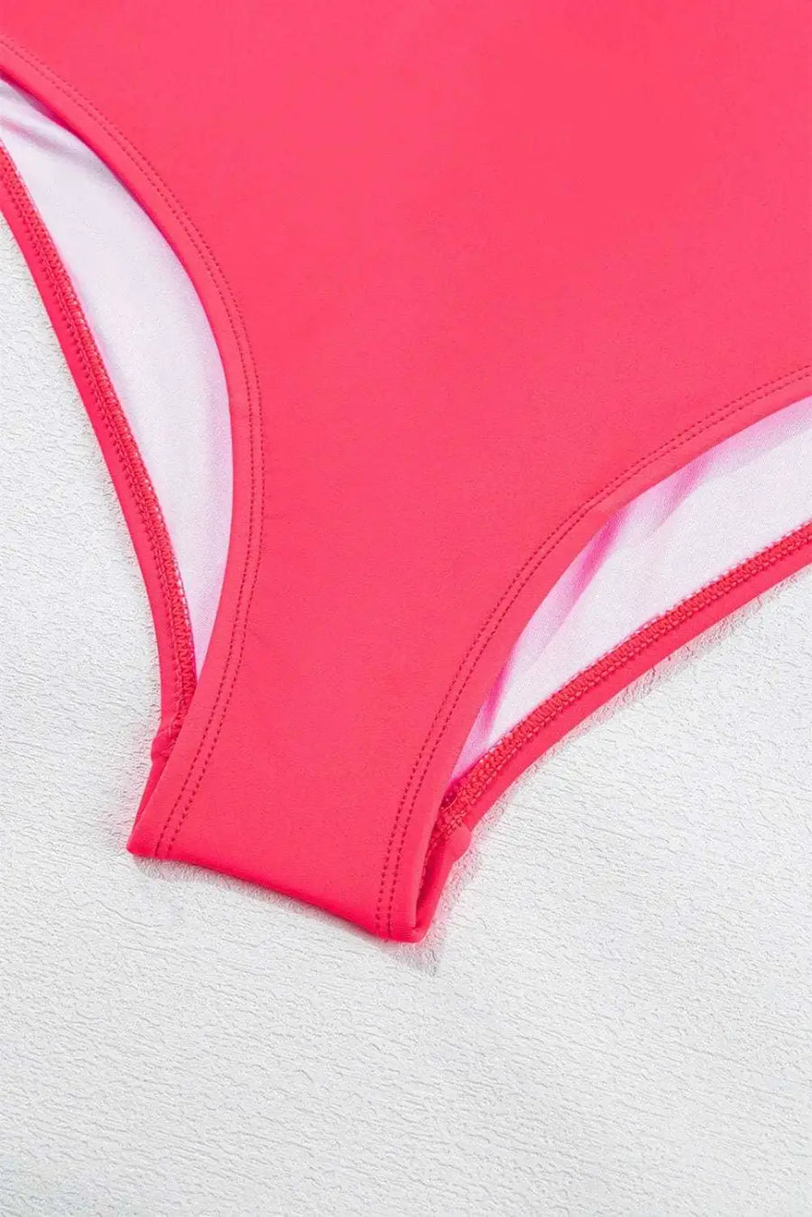 One Piece Swimsuit Vitality Backless One-Piece Swimsuit -  Orange Color Block Ruffled