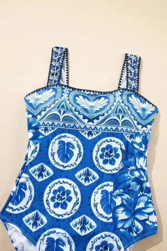 One Piece Swimsuit Wide Straps One Piece Swimsuit