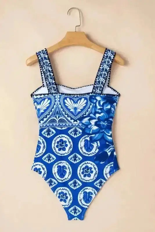 One Piece Swimsuit Wide Straps One Piece Swimsuit