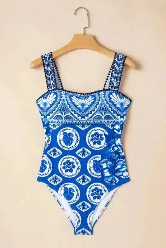 One Piece Swimsuit Wide Straps One Piece Swimsuit