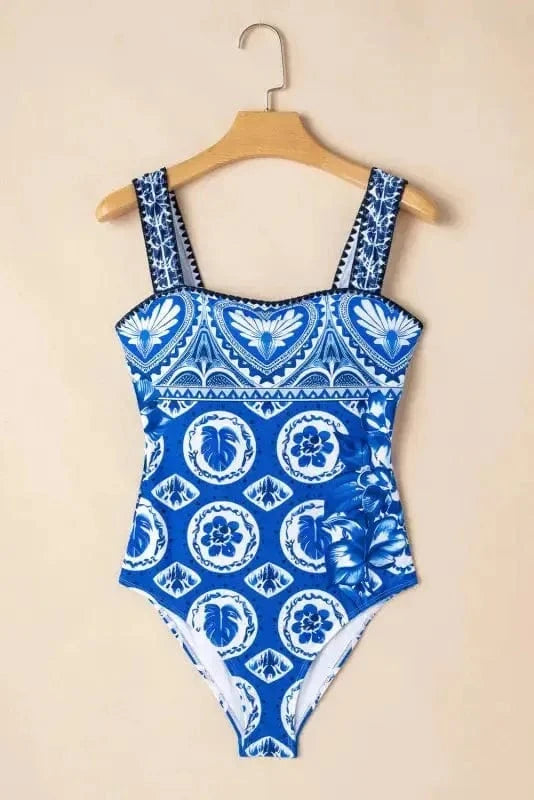 One Piece Swimsuit Wide Straps One Piece Swimsuit