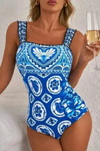 One Piece Swimsuit Wide Straps One Piece Swimsuit