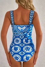 One Piece Swimsuit Wide Straps One Piece Swimsuit