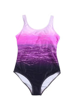 One-Piece Swimsuits Criss Cross One-Piece Swimsuit - Purple Gradient