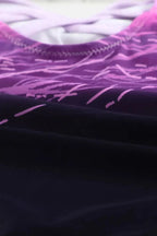 One-Piece Swimsuits Criss Cross One-Piece Swimsuit - Purple Gradient