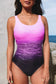 One-Piece Swimsuits Criss Cross One-Piece Swimsuit - Purple Gradient