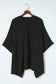 Outerwear Black / ONE SIZE / 65%Polyester+30%Viscose+5%Elastane Ribbed Knit Lace Trim Summer Kimono