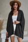 Outerwear Black / ONE SIZE / 65%Polyester+30%Viscose+5%Elastane Ribbed Knit Lace Trim Summer Kimono