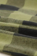 Outerwear Blue Turn-down Collar Plaid Shirt Jacket