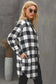 Outerwear Blue Turn-down Collar Plaid Shirt Jacket