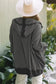 Outerwear Khaki Thermal Waffle Knit Full Zipper Hooded Jacket