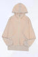 Outerwear Khaki Thermal Waffle Knit Full Zipper Hooded Jacket
