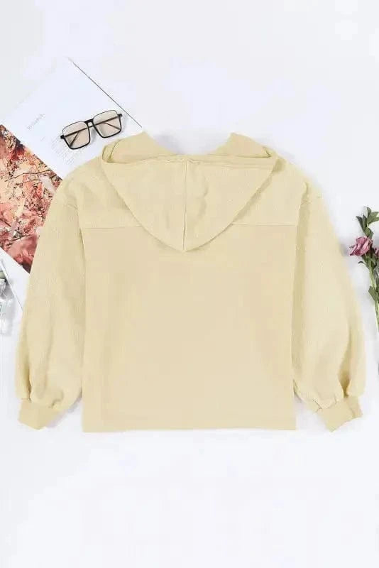 Outerwear Zip-Up Hooded Jacket With Flap Pockets