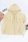 Outerwear Zip-Up Hooded Jacket With Flap Pockets