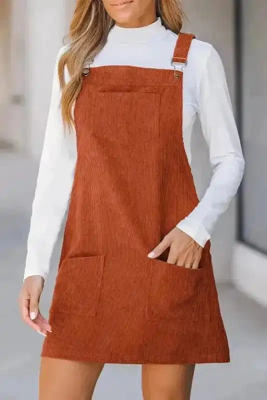 Overall Dresses Urban Chic Corduroy Overall Dress