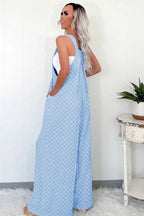 Overalls Checkered Wide-Leg Overalls