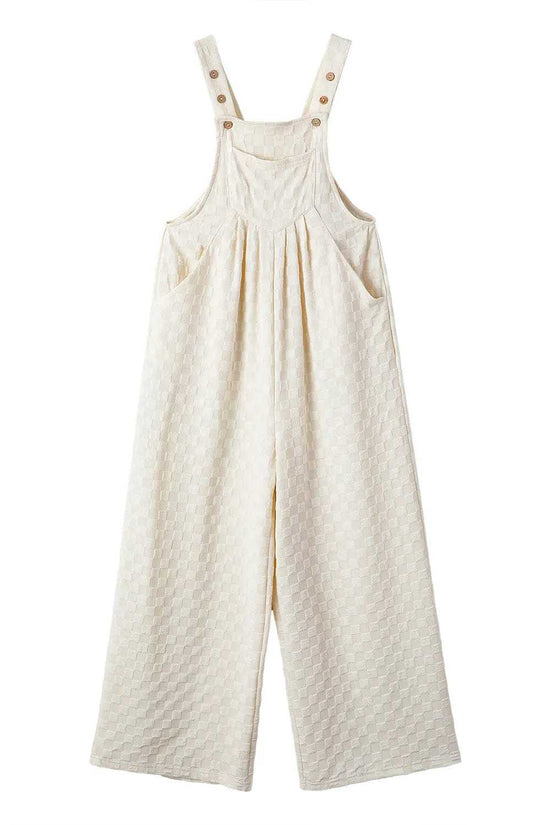 Overalls Checkered Wide-Leg Overalls