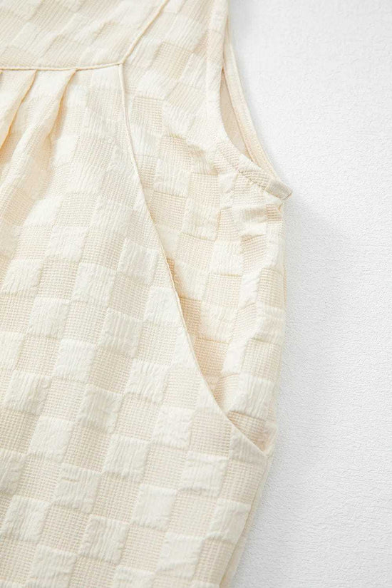 Overalls Checkered Wide-Leg Overalls