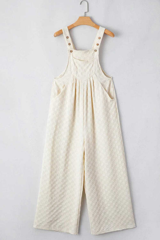 Overalls Checkered Wide-Leg Overalls
