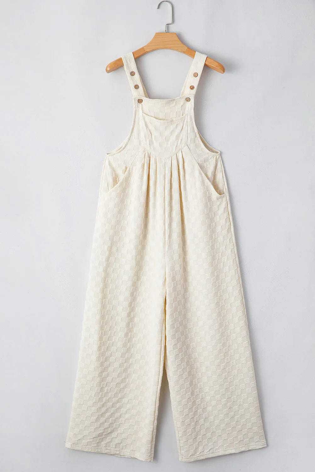 Overalls Checkered Wide-Leg Overalls