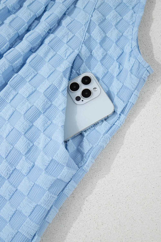 Overalls Checkered Wide-Leg Overalls