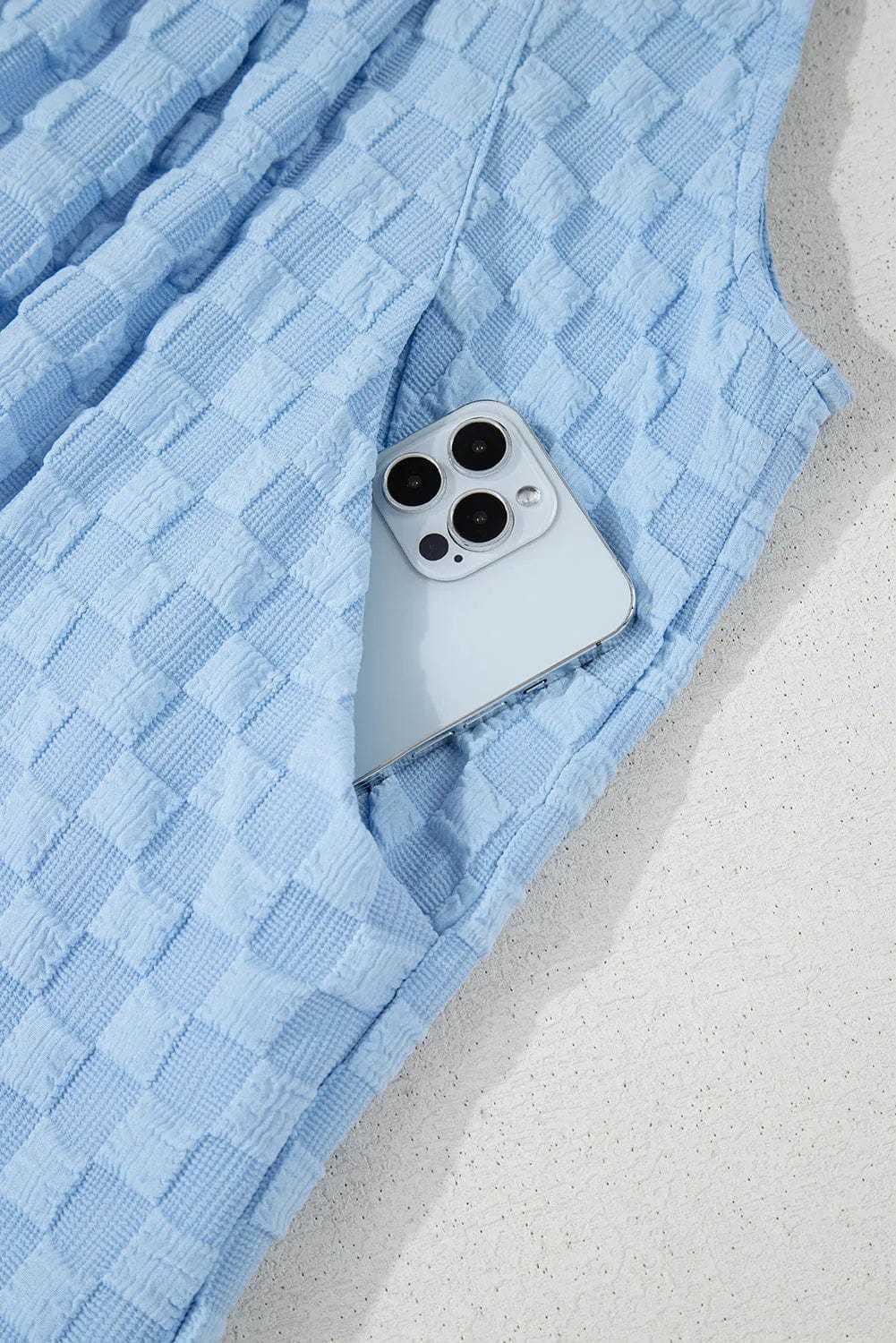 Overalls Checkered Wide-Leg Overalls