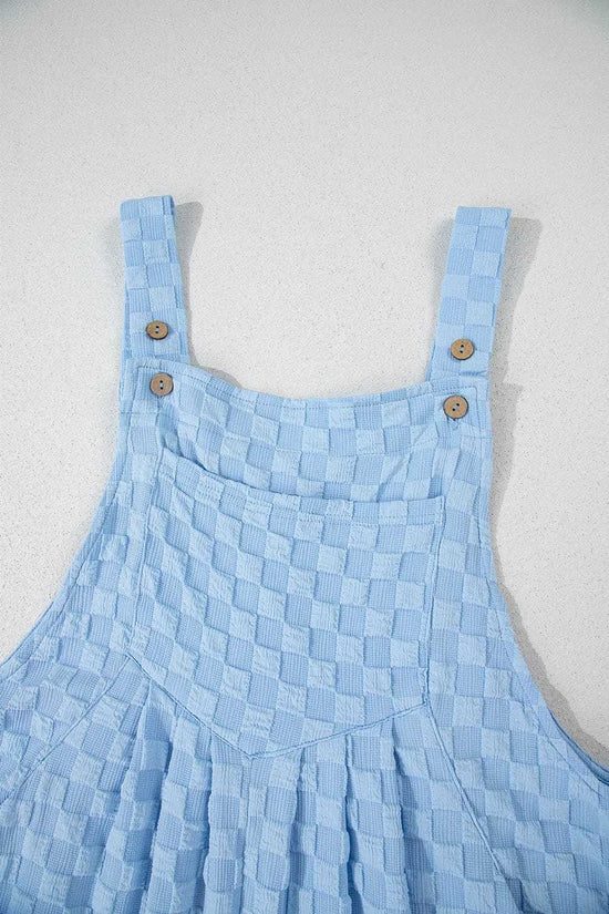 Overalls Checkered Wide-Leg Overalls